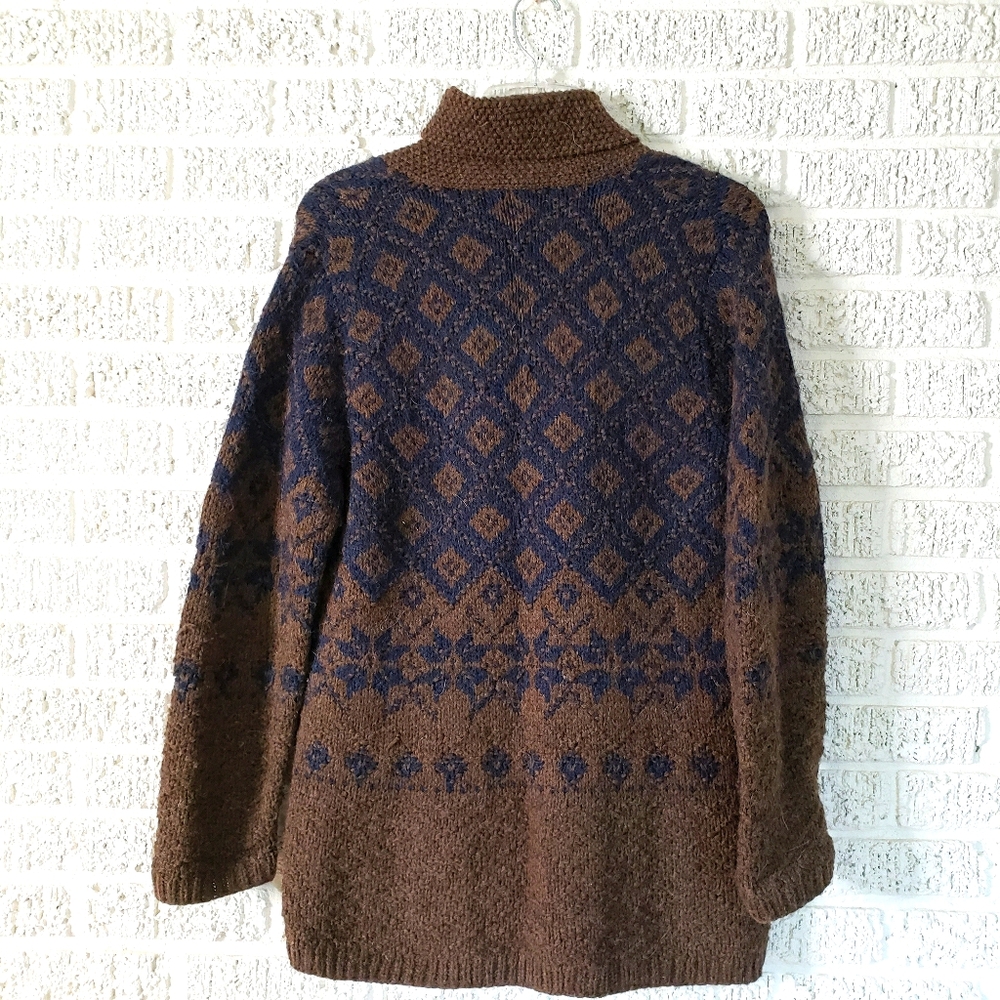 Vintage Jones New York Fair Isle Cardigan Sweater - Picture 4 of 5